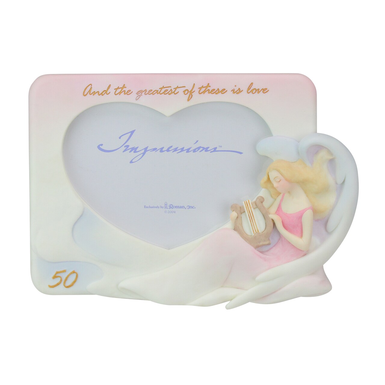 Roman 50th Wedding Anniversary Picture Frame - for a 4" x 6" Photo